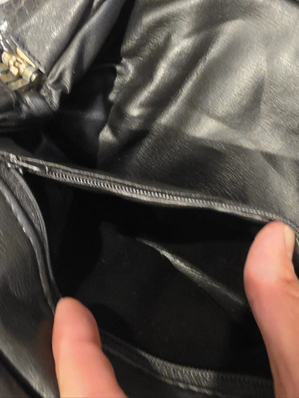 Vintage Pierre Cardin Black Snakeskin Shoulder Hobo Clutch Bag Y2K